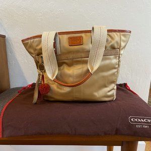 Coach Gold Hampton Mini Tote Bag